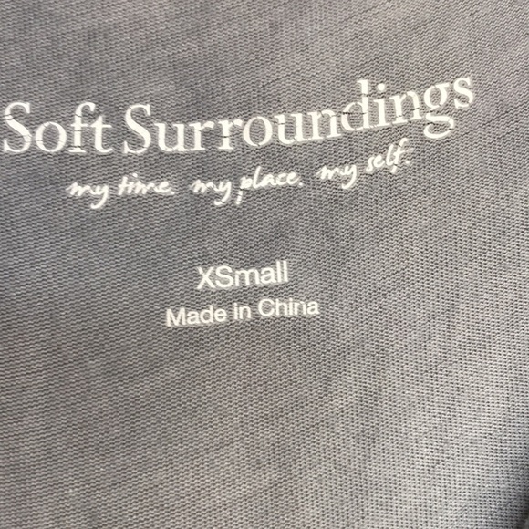 SOFT Surroundings Silk Romance Top sleeveless tunic size XS oversized grey - Picture 10 of 11